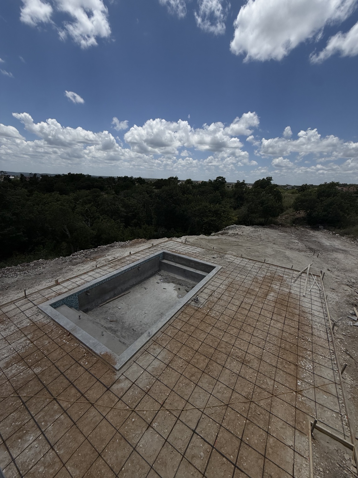 Pool construction in progress